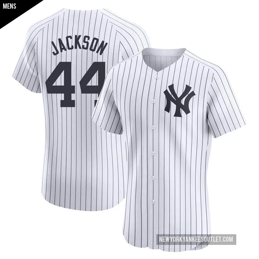 Men's New York Yankees ＃44 Reggie Jackson Elite White Home Jersey