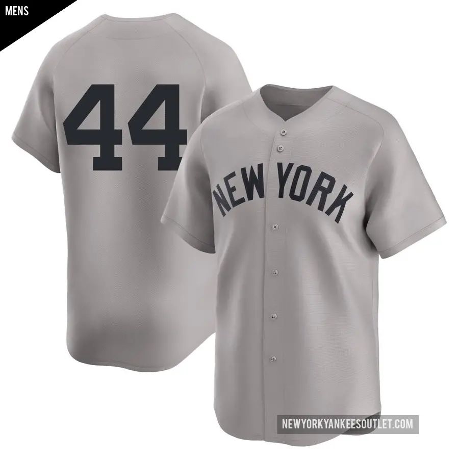 Men's New York Yankees ＃44 Reggie Jackson Limited Gray Away 2nd Jersey