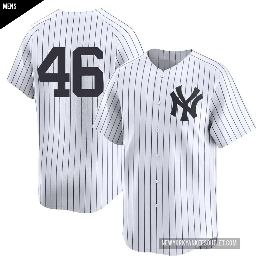 Men's New York Yankees ＃46 Paul Goldschmidt Limited Gold Yankee White Home 2nd Jersey