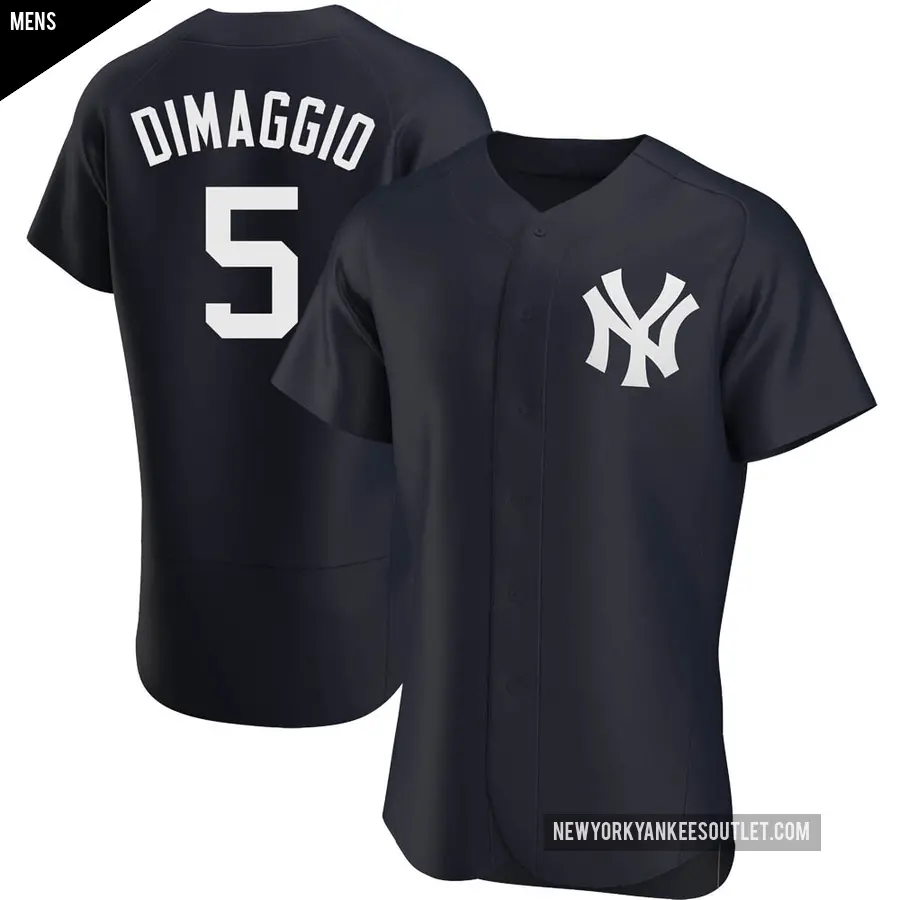 Men's New York Yankees ＃5 Joe DiMaggio Authentic Navy Alternate Jersey