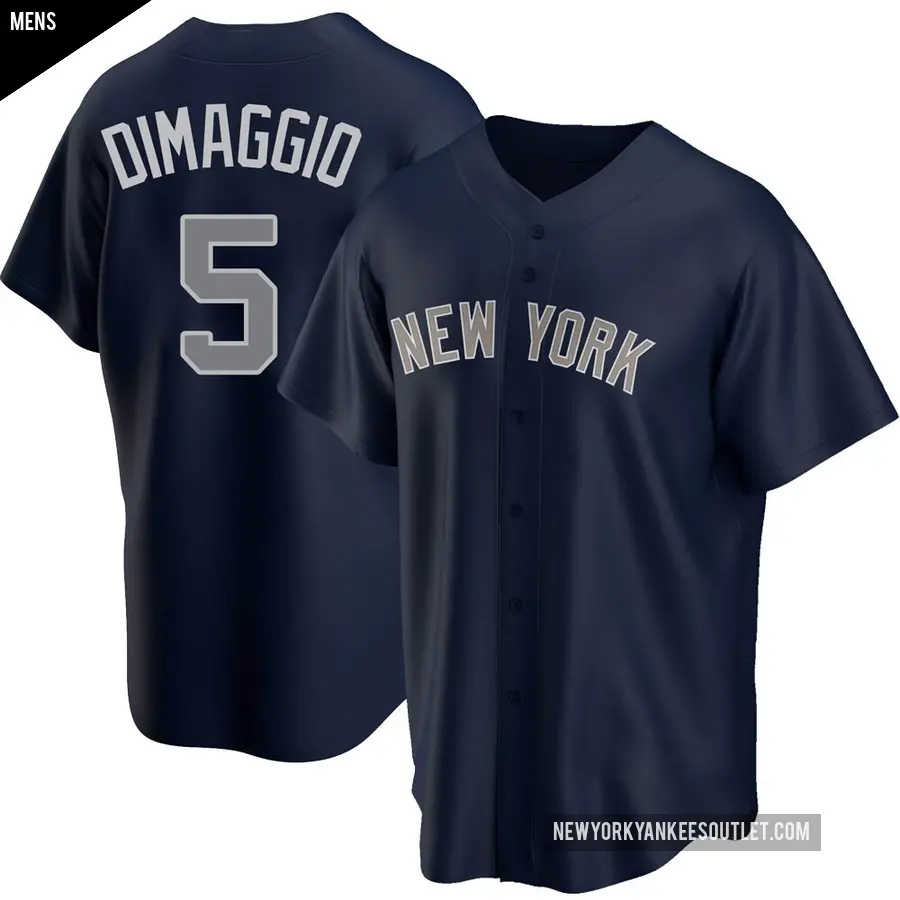 Men's New York Yankees ＃5 Joe DiMaggio Replica Navy Alternate Jersey