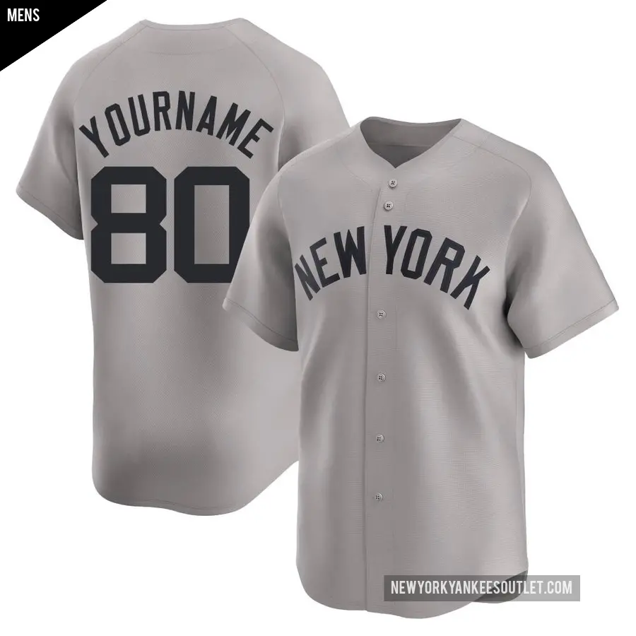 Men's New York Yankees ＃80 Everson Pereira Limited Gray Away Jersey