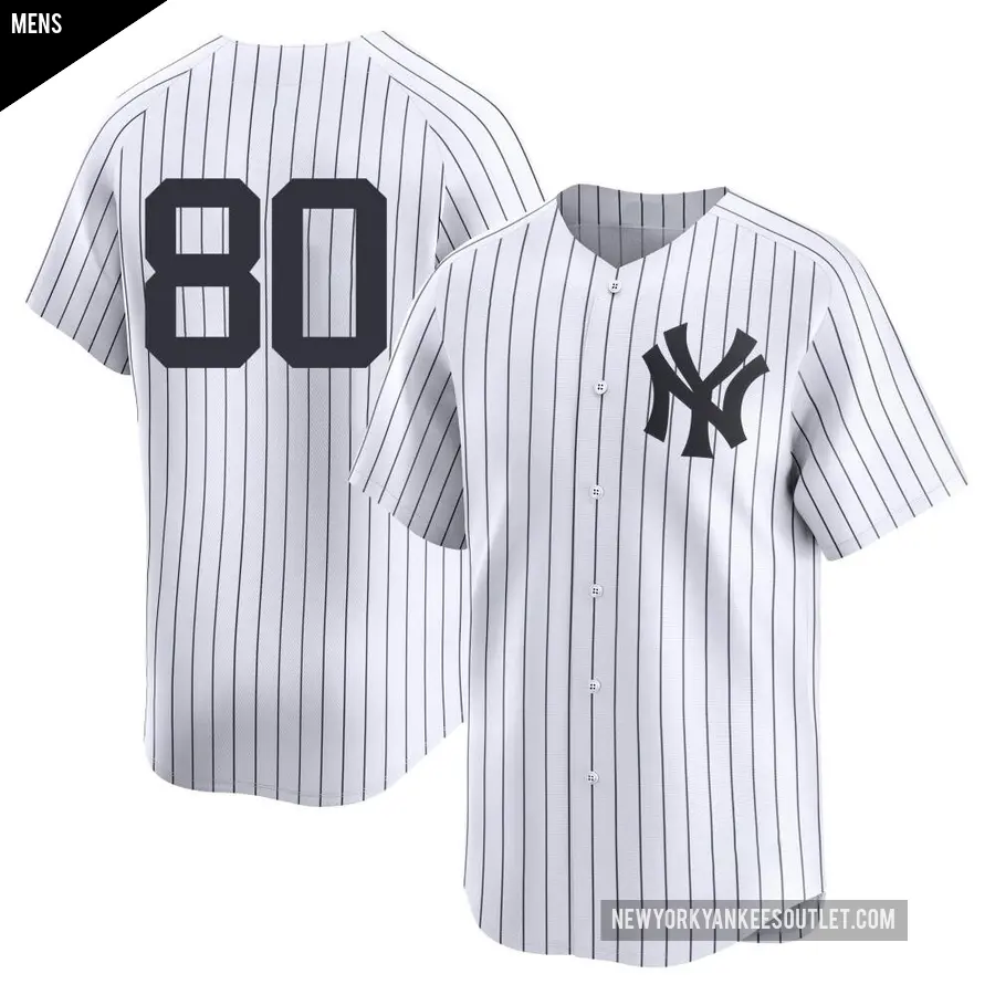 Men's New York Yankees ＃80 Everson Pereira Limited White Yankee Home 2nd Jersey