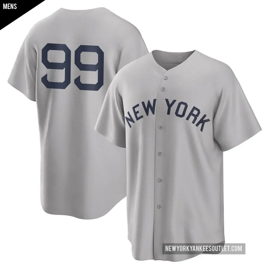 Men's New York Yankees ＃99 Aaron Judge Replica Gray 2021 Field of Dreams Jersey