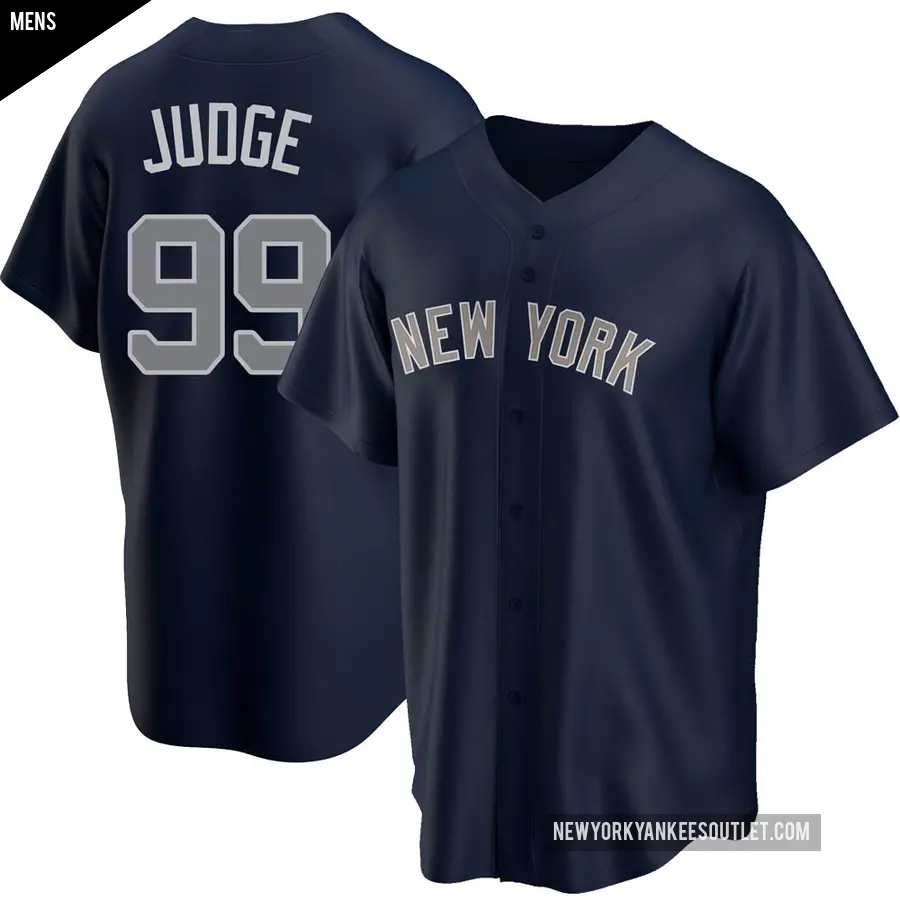 Men's New York Yankees ＃99 Aaron Judge Replica Navy Alternate Jersey