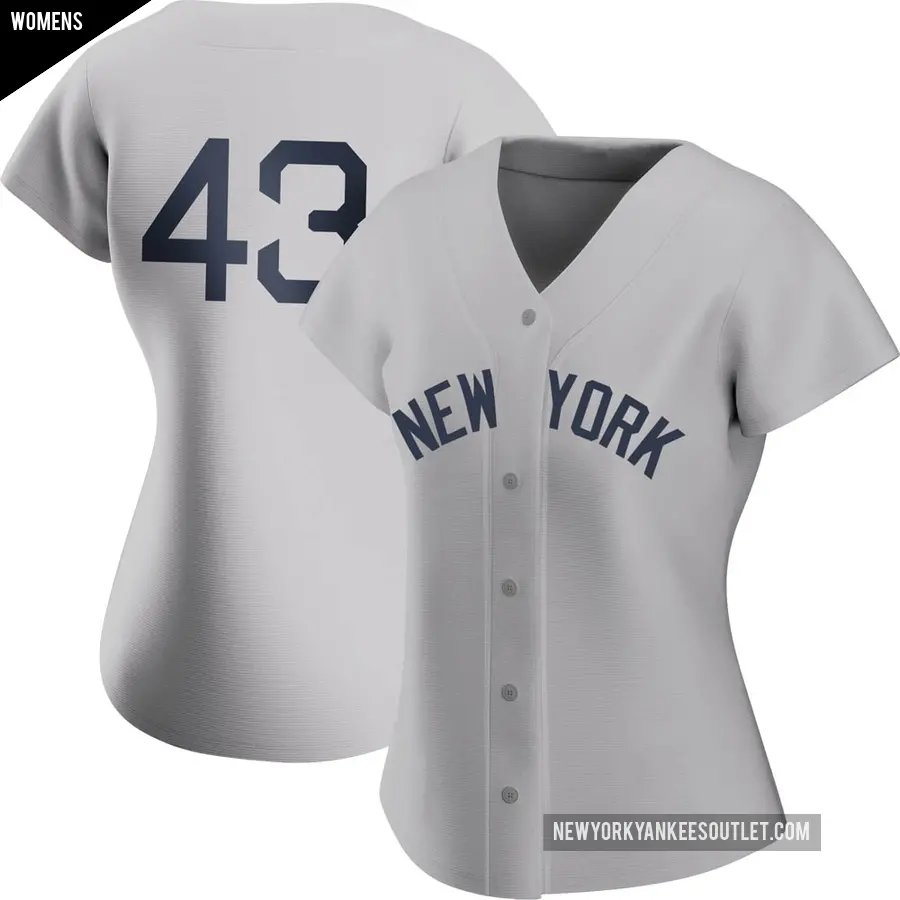 Women's New York Yankees ＃43 Jonathan Loaisiga Authentic Gray 2021 Field of Dreams Jersey