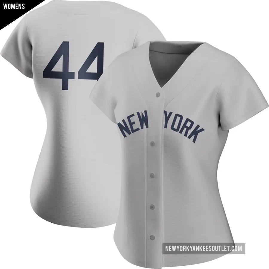 Women's New York Yankees ＃44 Reggie Jackson Authentic Gray 2021 Field of Dreams Jersey