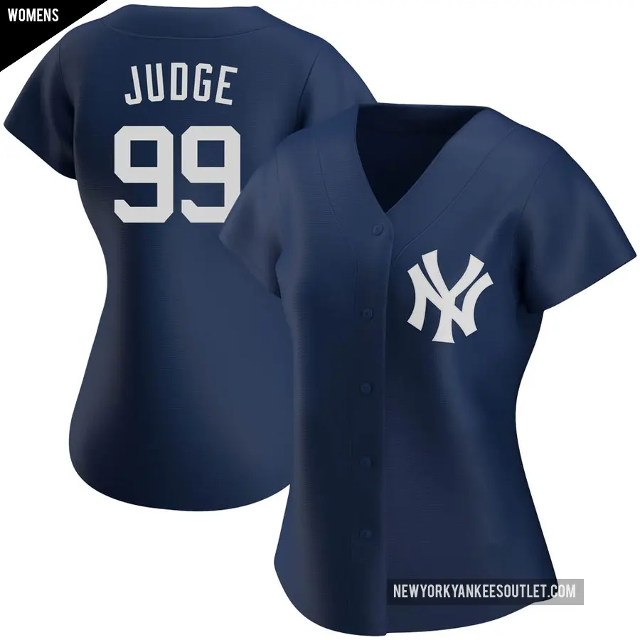 Women's New York Yankees ＃99 Aaron Judge Authentic Navy Alternate Team Jersey