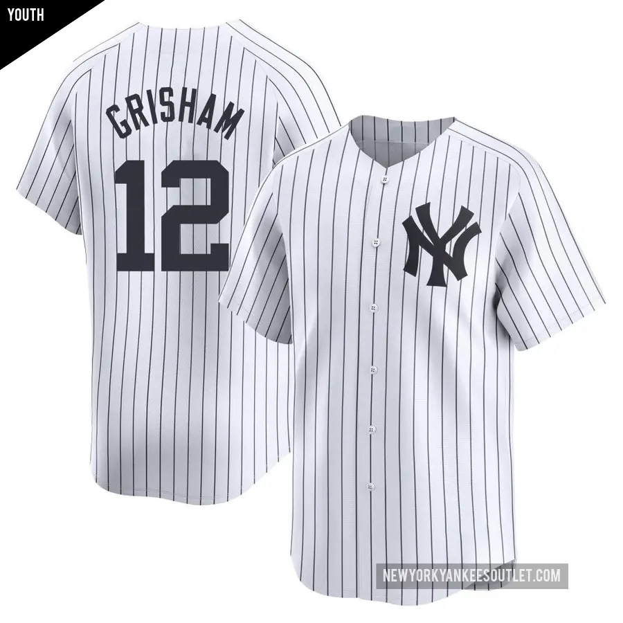 Youth New York Yankees ＃12 Trent Grisham Limited White Yankee Home Jersey