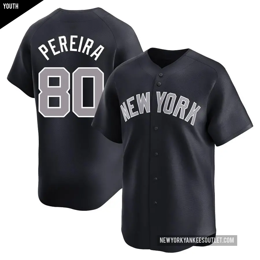 Youth New York Yankees ＃80 Everson Pereira Limited Navy Alternate Jersey